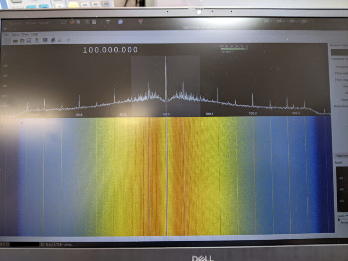 spectrum with visible 40kHz spikes